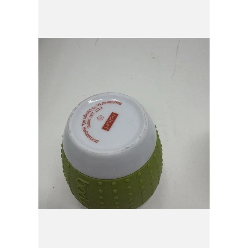 1N30/BODUM Pavina Green Silicone Porcelain Sleeve Glass Cup